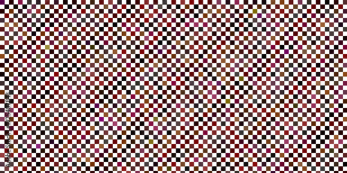 Trippy distorted checkerboard background with multicolor retro psychedelic geometric pattern. Abstract warped checkered wallpaper design