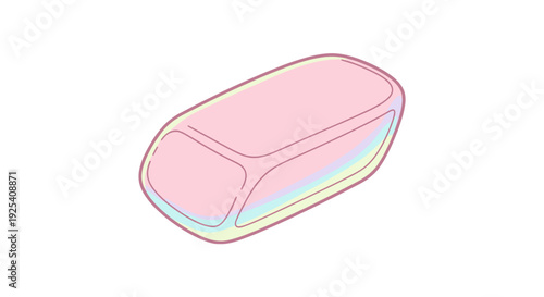 Pink Digital Pill or Capsule Icon.