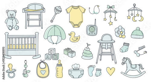 Baby Nursery Items and Accessories Collection.