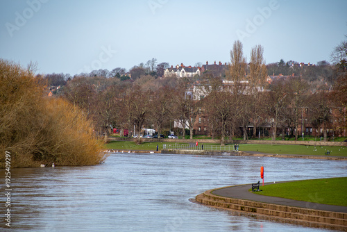 Konstfotografi Riverscape View Over the River Trent in Nottingham, UK