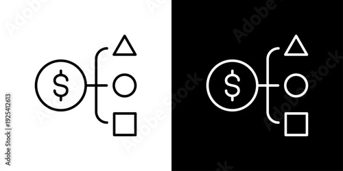 Diversify Icon Sheet Black And White