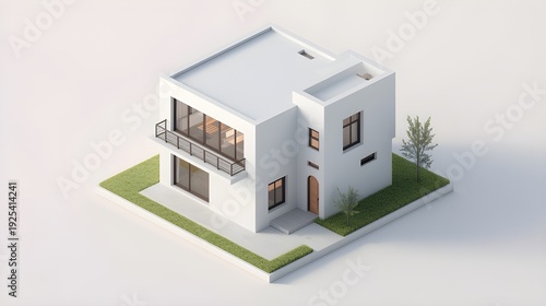 3d render of a residential building