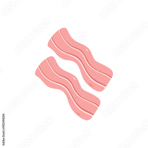 Two Strips of Fried Crispy Bacon