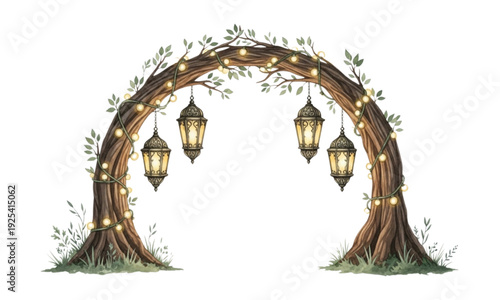 Two trees form a gate 