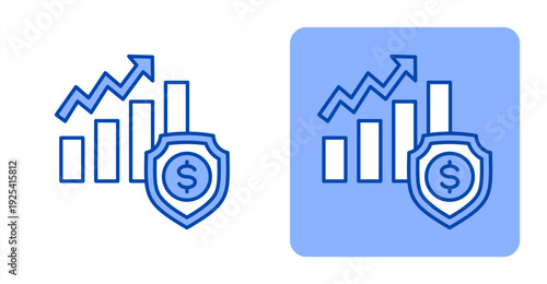 Financial Stability icon, with contrast background.