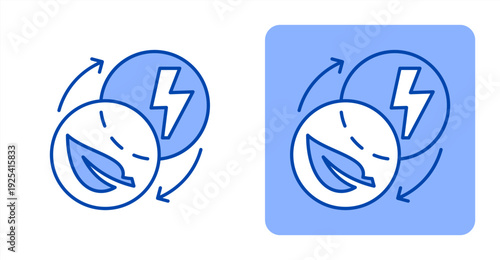 Energy Transition icon, with contrast background.