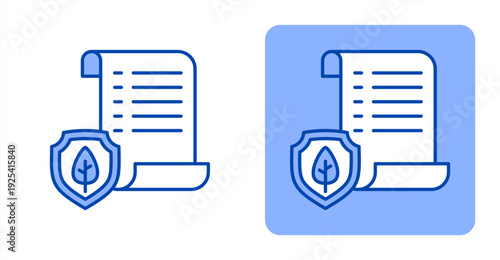 Sustainable Policy icon, with contrast background.