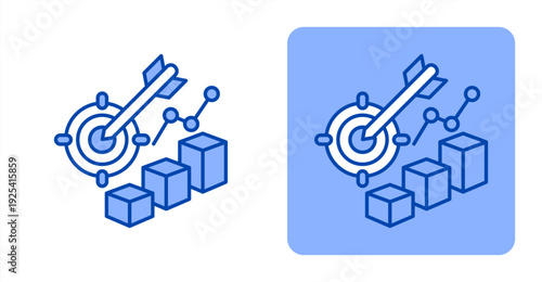 Impact Economy icon, with contrast background.