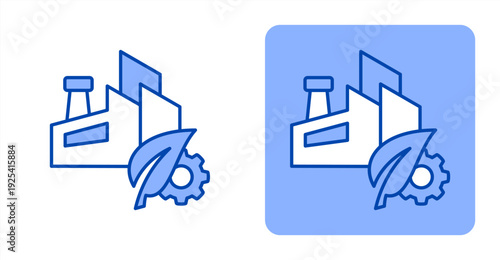 Sustainable Production icon, with contrast background.