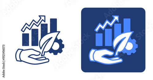 Sustainable Development icon, with contrast background.