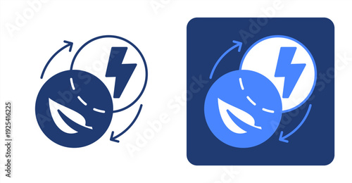 Energy Transition icon, with contrast background.