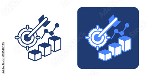 Impact Economy icon, with contrast background.