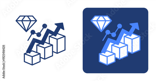 Long Term Value icon, with contrast background.