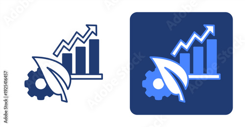Resource Efficiency icon, with contrast background.
