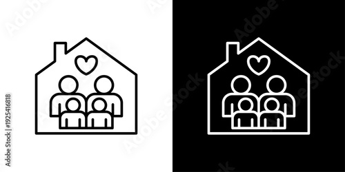 Family Icon Sheet Black And White