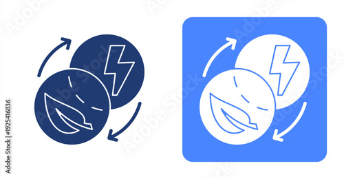 Energy Transition icon, with contrast background.