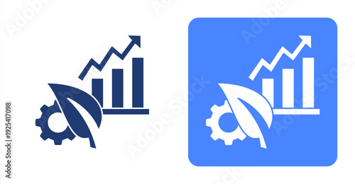 Resource Efficiency icon, with contrast background.
