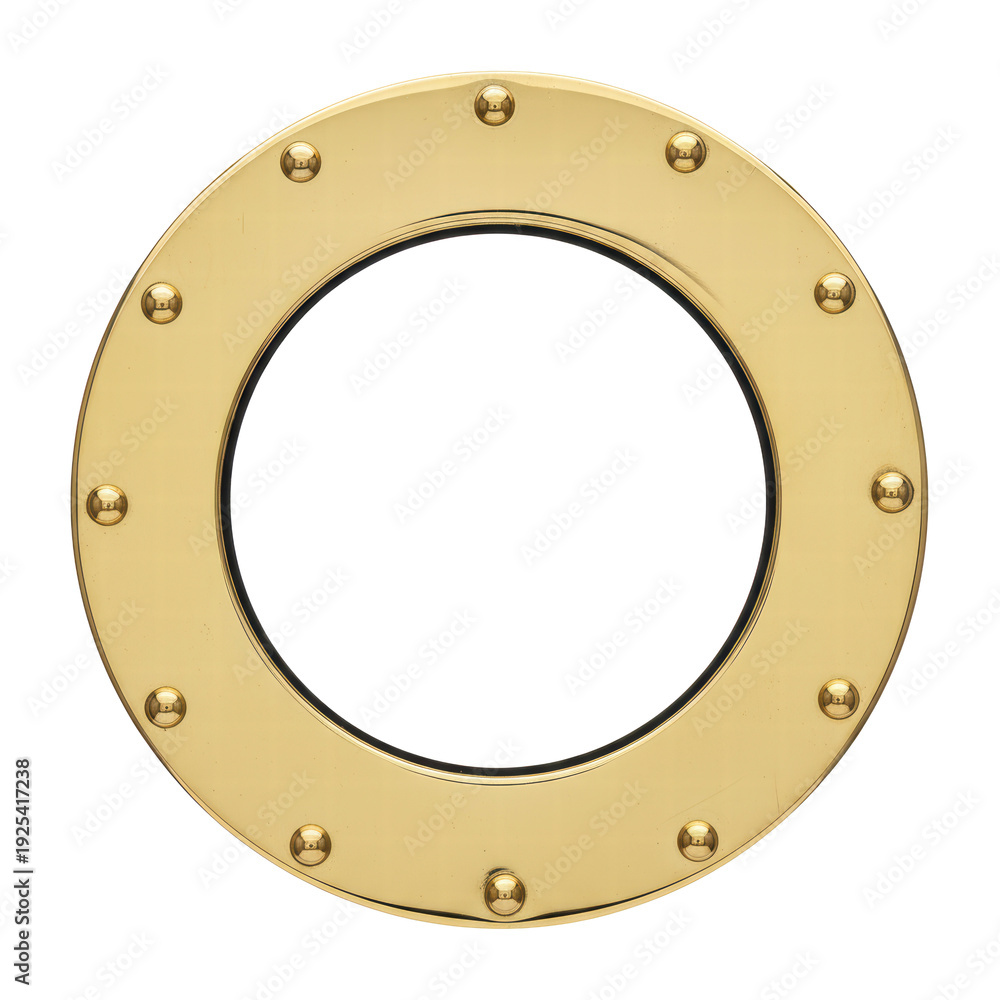 Obraz premium Round Brass Porthole Frame