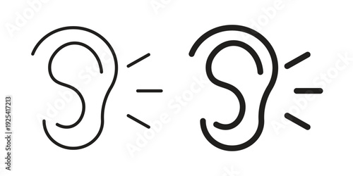 Listening icon symbol design template. Vector 10 eps.