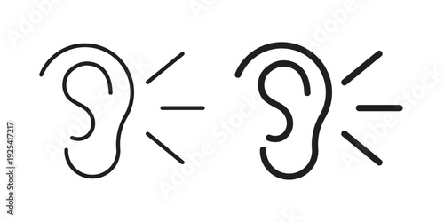 Listening icon symbol design template. Vector 10 eps.