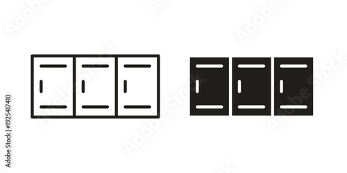 Lockers icon symbol design template. Vector 10 eps.