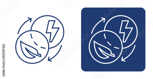 Energy Transition icon, with contrast background.