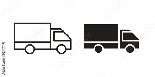 logistics truck icon symbol design template. Vector 10 eps.