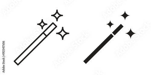 Magic wand icon symbol design template. Vector 10 eps.