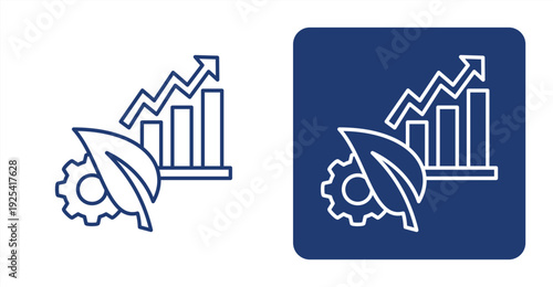 Resource Efficiency icon, with contrast background.