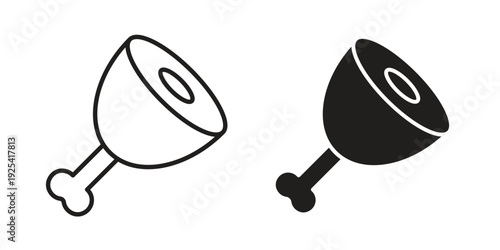Meat icon symbol design template. Vector 10 eps.