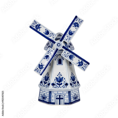 Delft blue windmill decoration