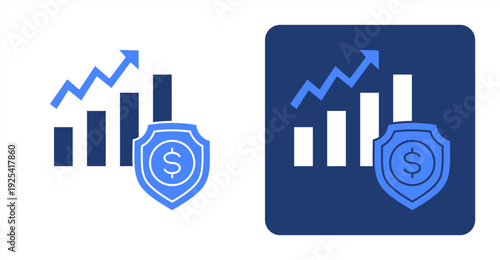 Financial Stability icon, with contrast background.