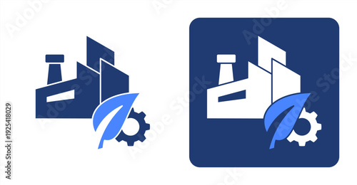 Sustainable Production icon, with contrast background.