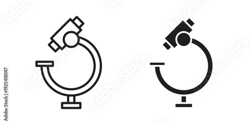 Microscope icon symbol design template. Vector 10 eps.