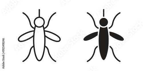 Mosquito icon symbol design template. Vector 10 eps.