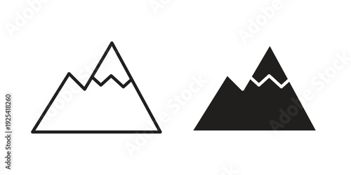 Mountain icon symbol design template. Vector 10 eps.