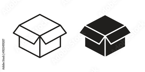 Open box icon symbol design template. Vector 10 eps.