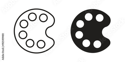 Palette icon symbol design template. Vector 10 eps.