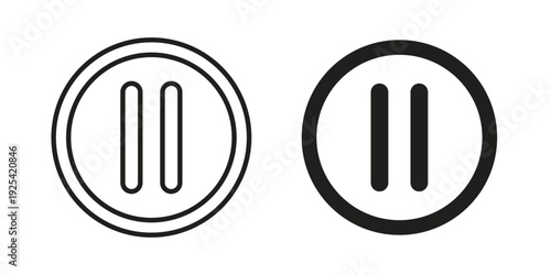 Pause icon symbol design template. Vector 10 eps.