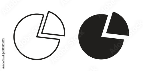 Pie chart icon symbol design template. Vector 10 eps.