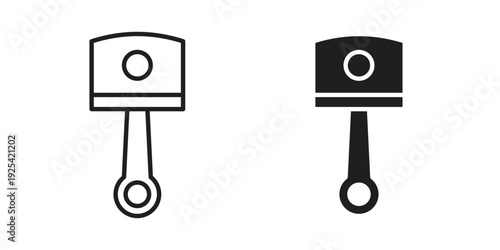 Piston icon symbol design template. Vector 10 eps.
