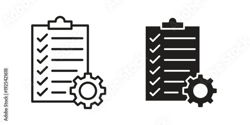 Project management icon symbol design template. Vector 10 eps.