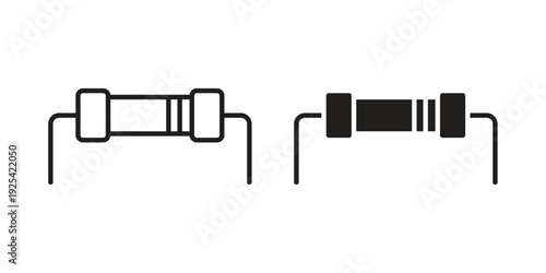 Resistor icon symbol design template. Vector 10 eps.