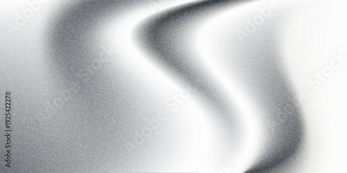 Grainy gradient background, grey black white monochrome abstract noise texture banner backdrop.vector