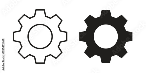 Settings button icon symbol design template. Vector 10 eps.