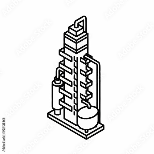Mechanical Device with Gears and Cylinders.