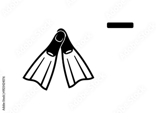 Vector illustration of flippers