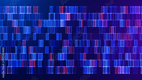 DNA Sequence Abstract Data Visualization Background with Digital Genome Code Pattern. Futuristic Biotechnology and Genetic Research Technology Concept. Vector Illustration