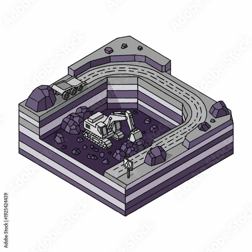 Futuristic Stadium with Racing Track Illustration.