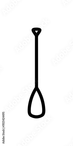 Black rubber spatula vector